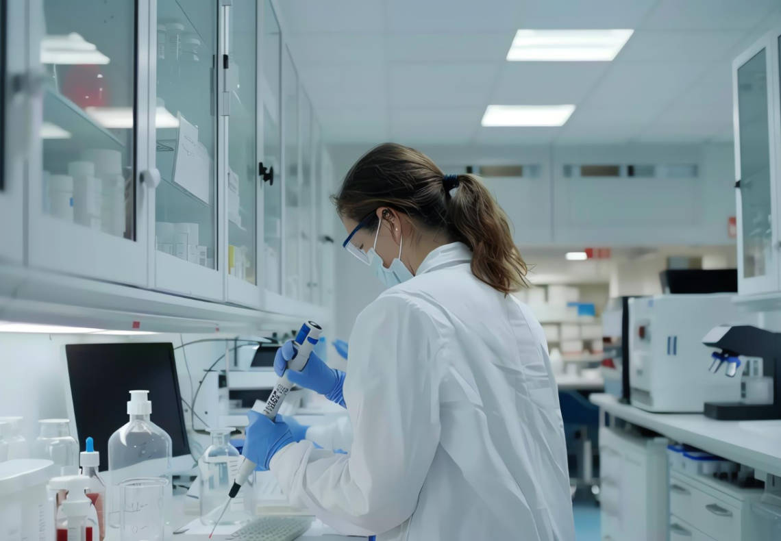 Scientist working in a lab